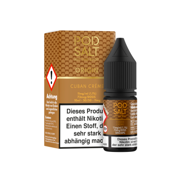 Pod Salt Origin - Cuban Creme - 10ml Nikotinsalz Liquid