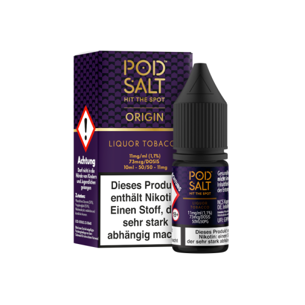 Pod Salt Origin - Liquor Tobacco - 10ml Nikotinsalz Liquid