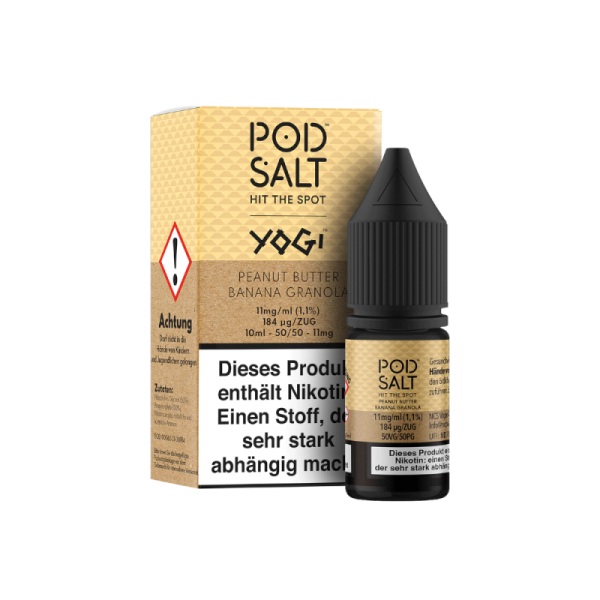 Pod Salt Fusion - Peanut Butter Banana Granola - 10ml Nikotinsalz Liquid