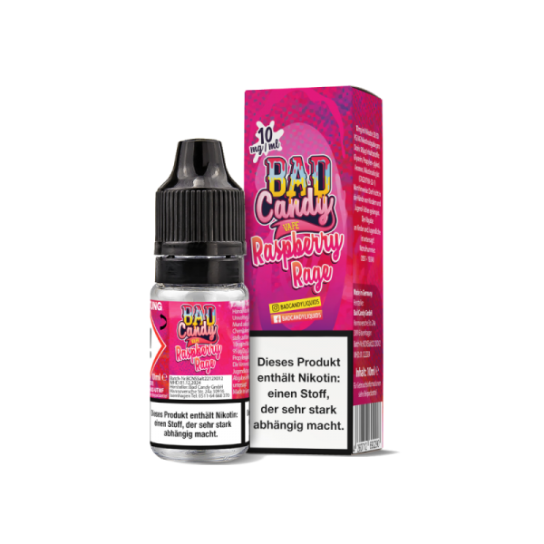 Bad Candy Liquids - Raspberry Rage - 10ml Nikotinsalz Liquid