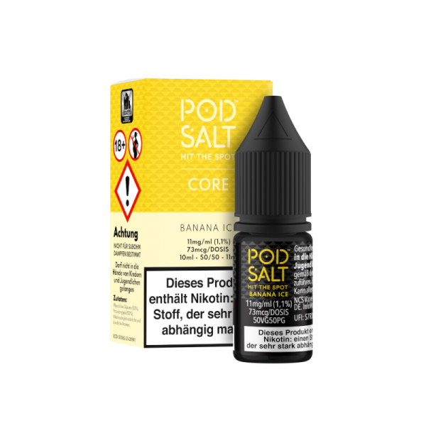 Pod Salt Core - Banana Ice - 10ml Nikotinsalz Liquid