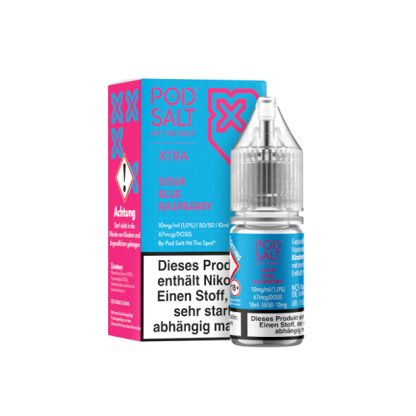 Pod Salt X - Sour Blue Raspberry - 10ml Nikotinsalz Liquid