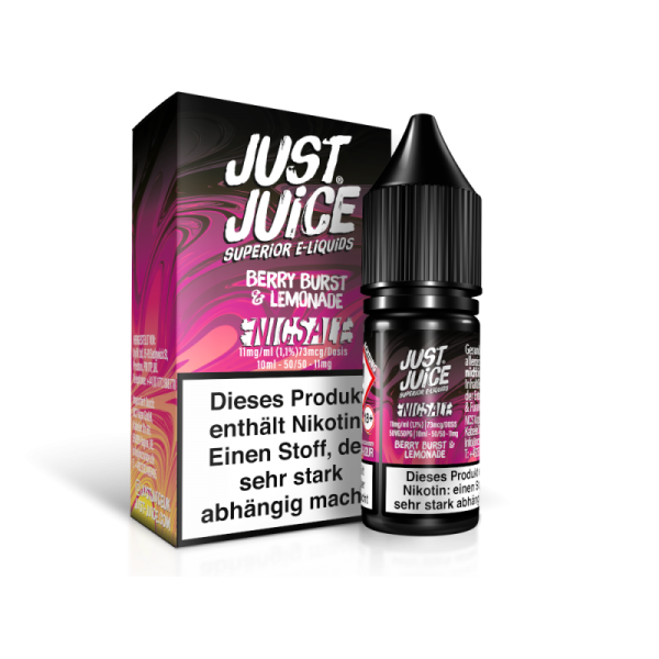 Just Juice - Fusion Berry Burst & Lemonade - 10ml Nikotinsalz Liquid