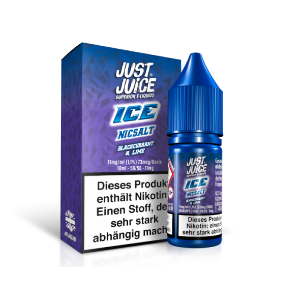 Just Juice - Blackcurrant & Lime Ice - 10ml Nikotinsalz Liquid