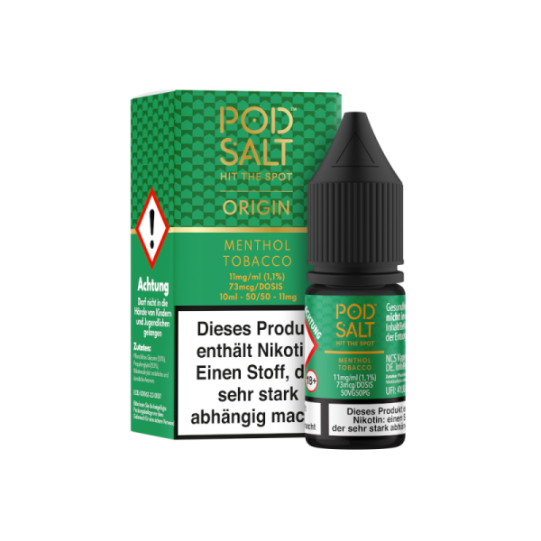 Pod Salt Origin - Menthol Tobacco - 10ml Nikotinsalz Liquid