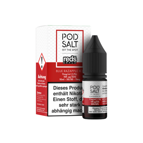 Pod Salt Fusion - Blue Razapple Ice - 10ml Nikotinsalz Liquid