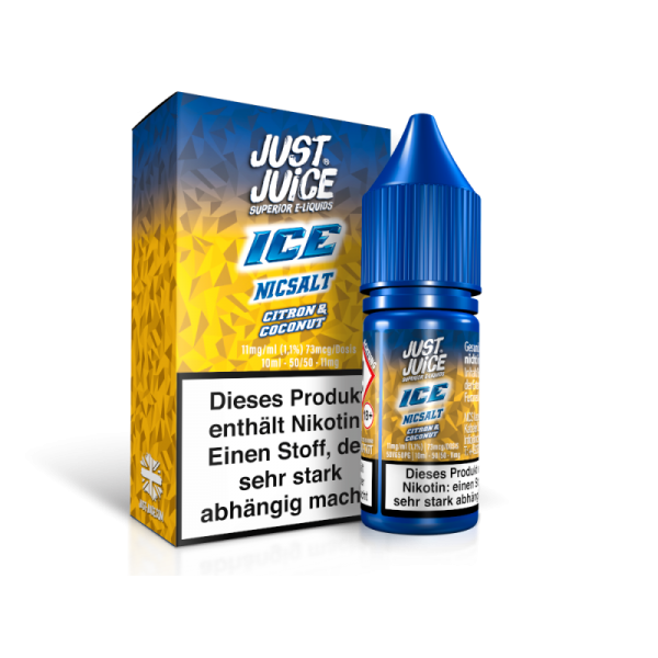 Just Juice - Citron & Coconut Ice - 10ml Nikotinsalz Liquid