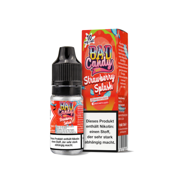 Bad Candy Liquids - Strawberry Splash - 10ml Nikotinsalz Liquid