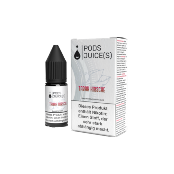 Pods Juice(s) - Tabak Kirsche - 10ml Nikotinsalz Liquid 10mg/ml