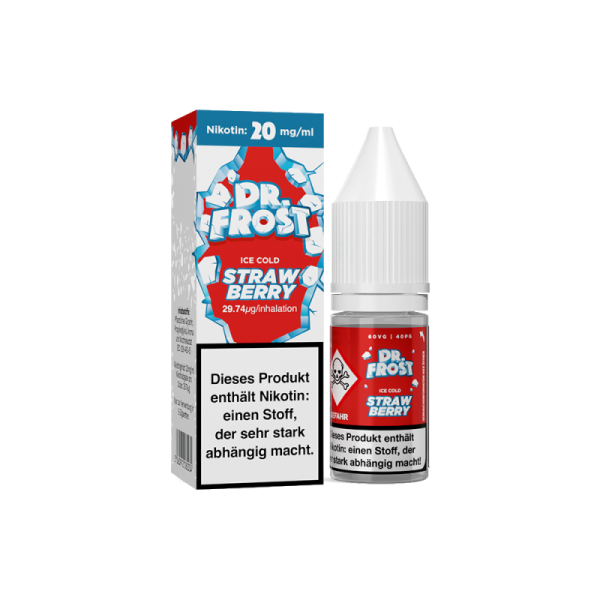 Dr. Frost - Polar Ice Vapes - Strawberry Ice - 10ml Nikotinsalz Liquid 20mg/ml