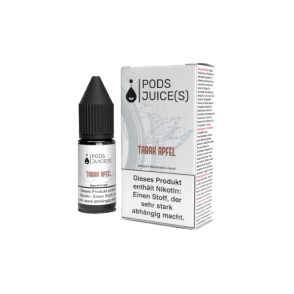 Pods Juice(s) - Tabak Apfel - 10ml Nikotinsalz Liquid 10mg/ml