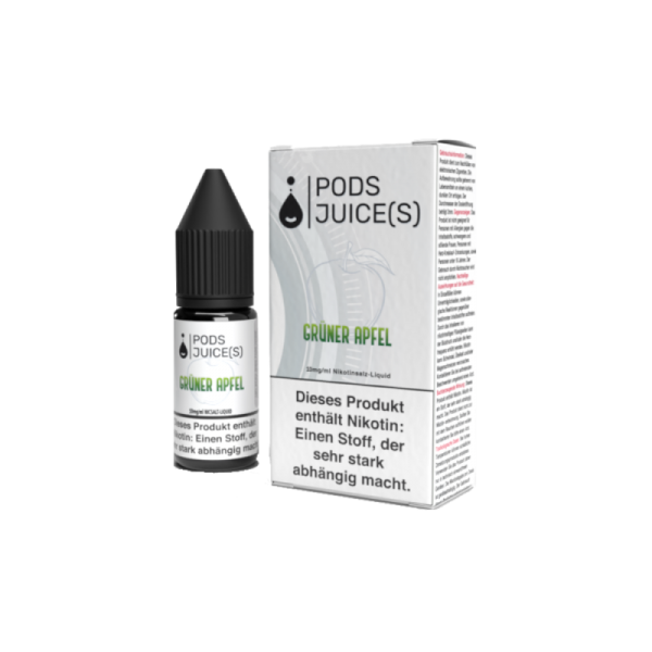 Pods Juice(s) - Grüner Apfel - 10ml Nikotinsalz Liquid 10mg/ml